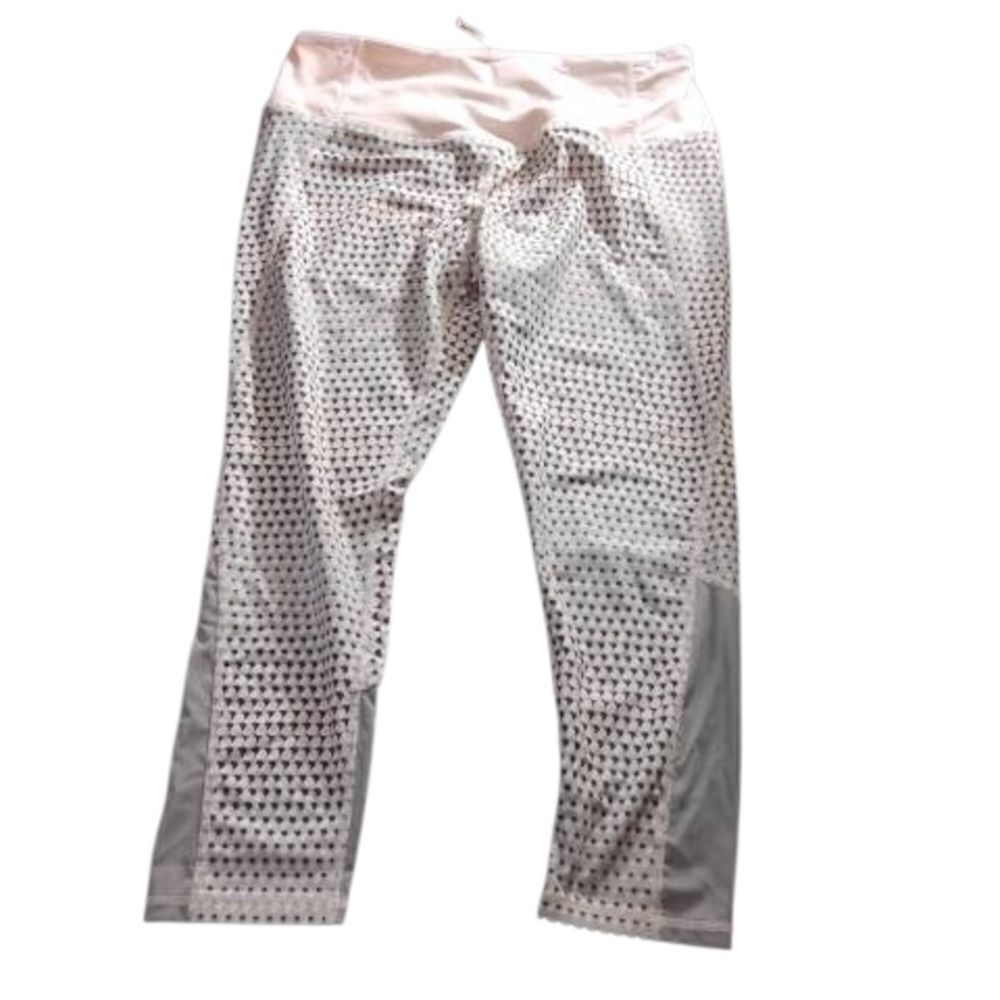 Pink and White Geometric Leggings (400)